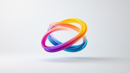 Naklejka premium Colorful abstract swirl, isolated on a white background.