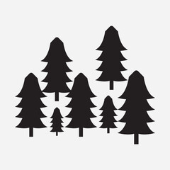Fototapeta premium Christmas tree icon symbol. flat style Christmas tree icon. vector illustration.