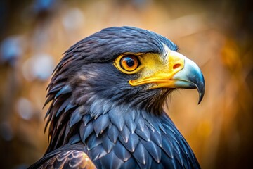 Fototapeta premium Verreaux's Eagle in Minimalist Style at Madrid Zoo, Capturing Nature's Majesty with a Focused Perspective