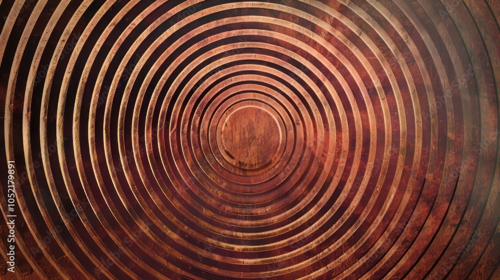 Poster concentric circles texture. rustic wood texture with hypnotic concentric circles. evokes feelings of