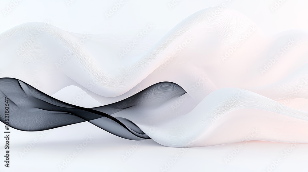 Poster elegant curves of light and shadow a striking abstract composition that captures movement and flow i