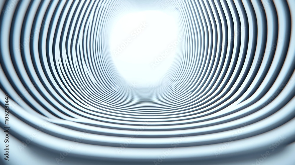 Poster a stunning perspective of light and shadows within a curved tunnel showcasing the infinite depths of