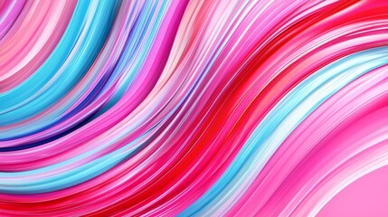Fototapeta premium Vibrant swirls of color a dynamic exploration of fluid patterns in shades of pink blue and red