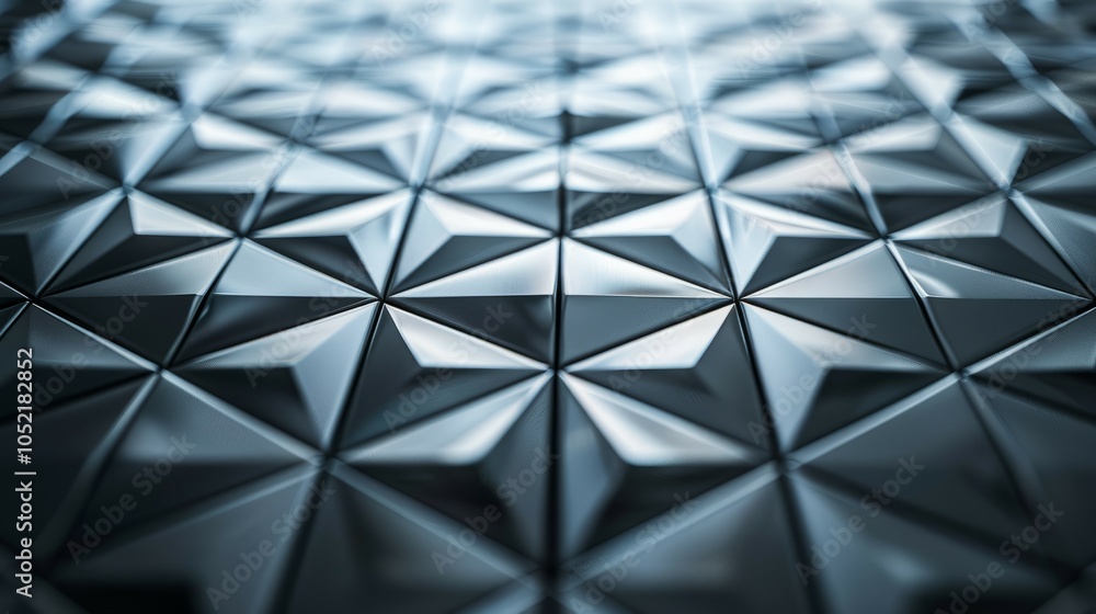 Aufkleber metallic triangle pattern. abstract geometric backdrop of silver triangles reflecting light. symboli