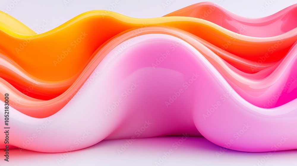 Poster vibrant waves of color an abstract representation of fluid dynamics and artistic expression in moder