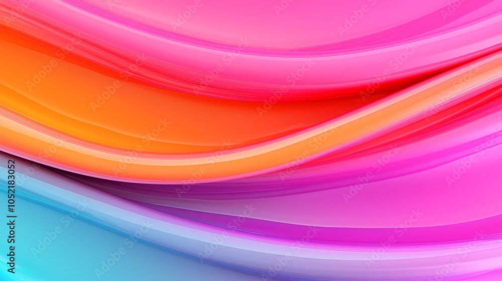 Poster vibrant waves of color a dynamic abstract composition that captures the essence of motion and energy