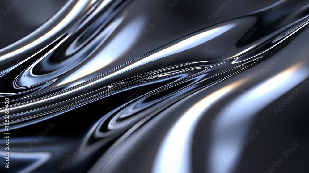 Aufkleber exploring the fluidity and reflections of metallic surfaces an artistic journey through visual textu