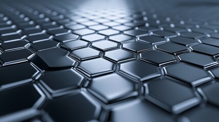 Obraz premium Exploring the intricacies of hexagonal patterns a deep dive into modern design and its applications in technology and architecture