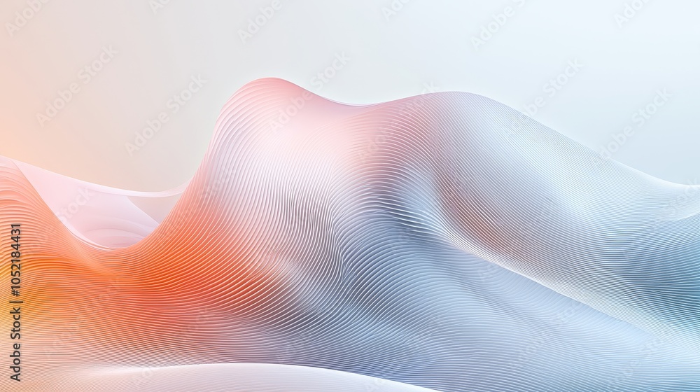 Poster fluid dynamics exploring the artistic intersection of waves and lines in abstract design and modern 