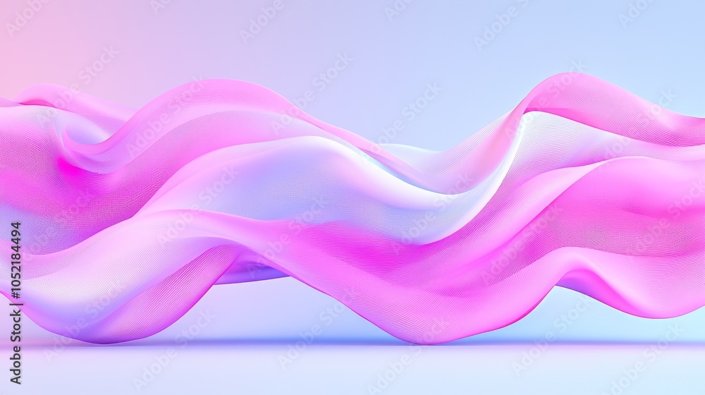 Poster dynamic waves of colorful light a stunning abstract representation of flow and movement in digital a