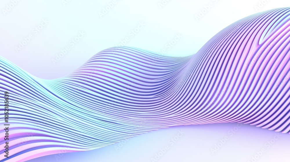 Aufkleber captivating wave patterns in soft pastel colors a journey through fluid design and visual harmony