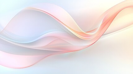 Obraz premium Elegant and serene flowing waves in soft pastel colors creating a dreamy atmosphere for design inspiration
