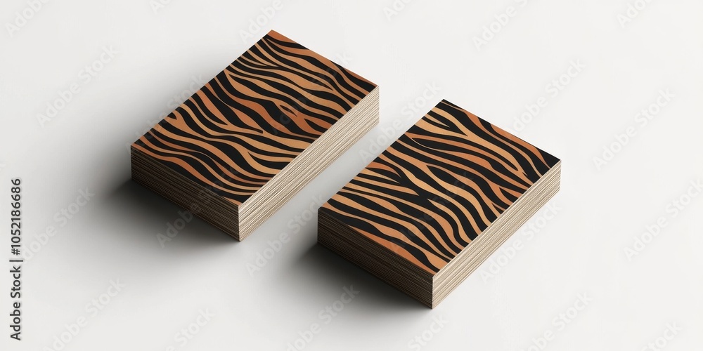 Aufkleber a business card design with a unique, abstract pattern on both the front and back.