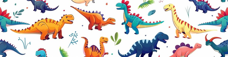 Fototapeta premium dinosaur background illustration.