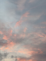 sunset sky with clouds