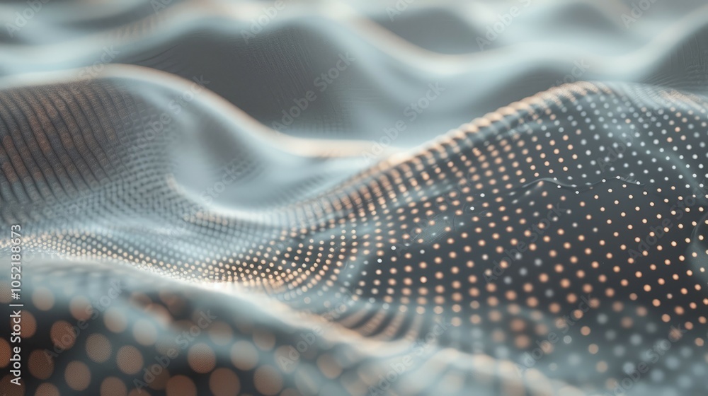 Poster digital wave pattern. abstract flowing data; represents technological advancement and connectivity. 
