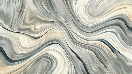 Fototapeta premium Liquid marble texture. Elegant swirls of grey and beige evoke serenity and fluidity. Perfect for modern design projects.