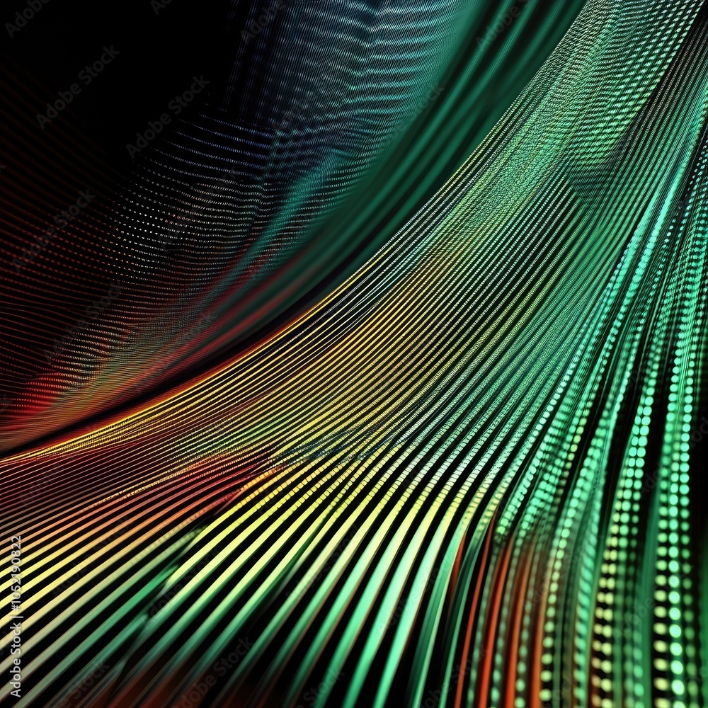 Poster abstract wave design featuring vibrant colors and smooth lines, perfect for modern digital backgroun
