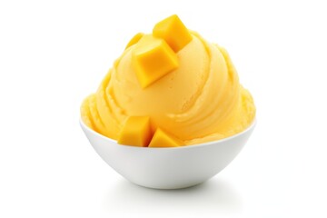 Mango cream dessert food.