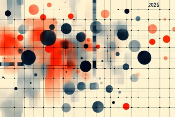 A creative background for the year 2025, full of colors, perfect for making cards for any occasion.