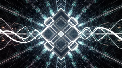 Digital data stream. Futuristic network, data flow visualized. Symbolizes connectivity, innovation, and technological progress.