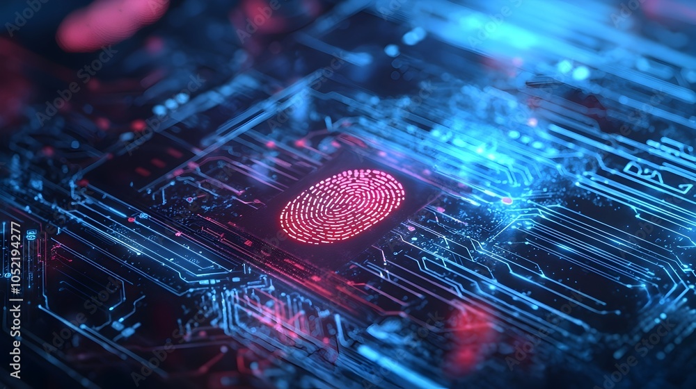 Poster multilayered cybersecurity authentication with fingerprint scan and password protection