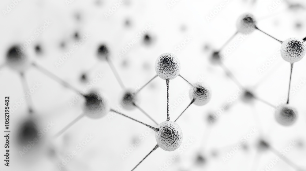Poster abstract representation of molecular structures illustrating complex relationships in the realm of s
