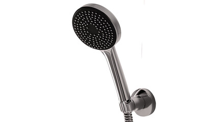 A sleek handheld showerhead set with a modern chrome finish