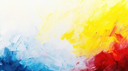 An abstract painting with vibrant colors blending together, evoking emotion and energy.