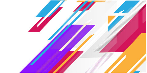 Modern blue, white and yellow geometric diagonal shapes design. Abstract banner background. Suit for brochure, website, flyer, cover, poster, banner, sport, presentation.