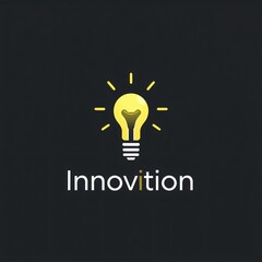A bright light bulb symbolizes innovation with the word Innovition displayed in a sleek modern design