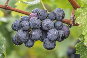 freshly harvested grape bunch