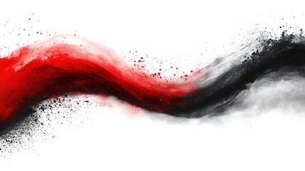Abstract swirl of red and black paint creating a dynamic visual effect.