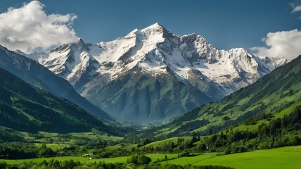 view of the mountains