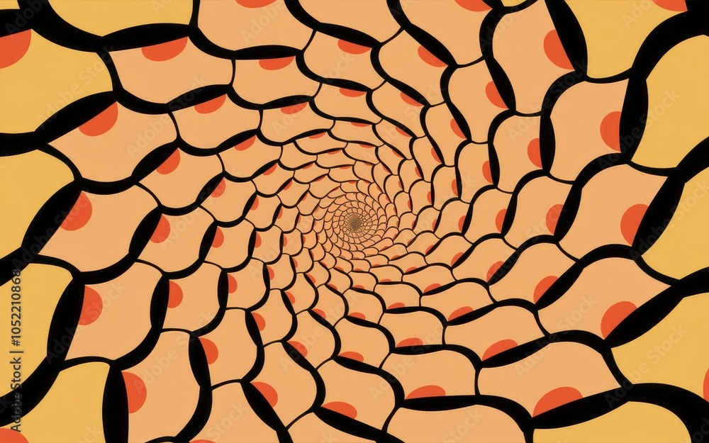 Aufkleber spiral pattern design. abstract swirling pattern; hypnotic, mesmerizing design. evokes feelings of d