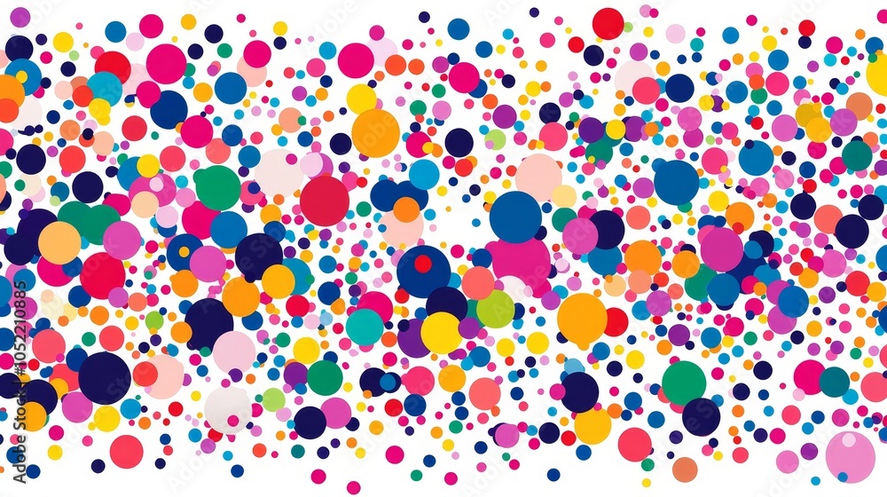 Poster a vibrant celebration of colorful circles exploring the artistic harmony of shapes and hues in a dyn
