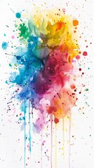 Fototapeta premium watercolor stains on white sheet.