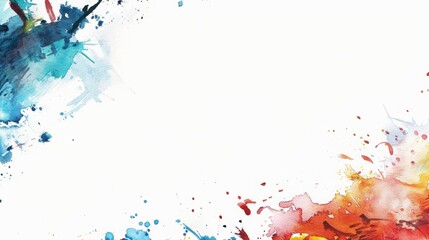 watercolor stains on white sheet.