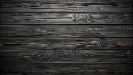 Naklejka premium Black Painted Wood Background, Dark and Sleek Wooden Planks, Subtle Grain Patterns, Minimalistic and Modern Design