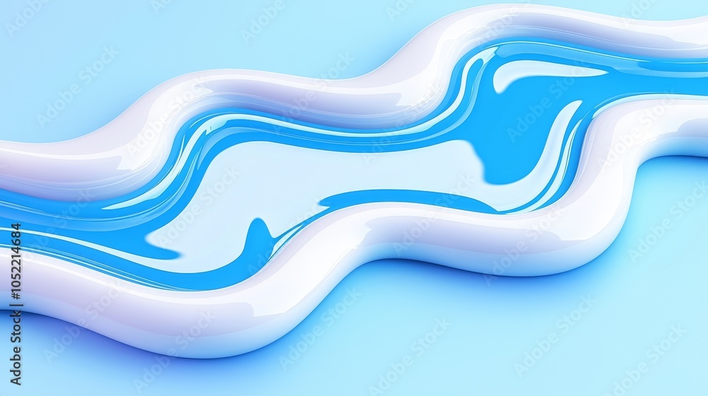 Aufkleber fluid dynamics a captivating exploration of smooth curves and vibrant colors in modern design aesthe