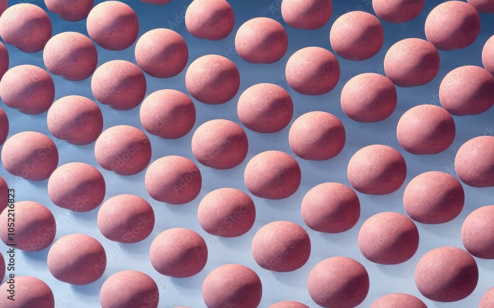 Aufkleber pink sphere pattern texture. seamless pattern of pink spheres; evokes feelings of uniformity, repeti