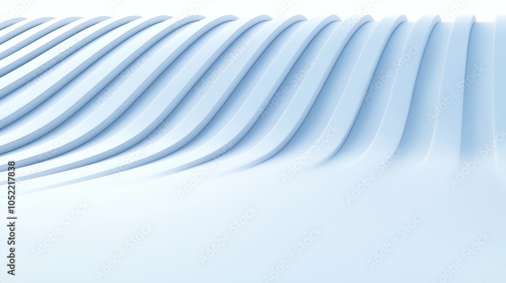 Aufkleber soft waves of tranquil blue a serene abstract representation of fluidity and harmony in design aesth