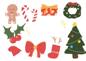 Fototapeta premium christmas icons set