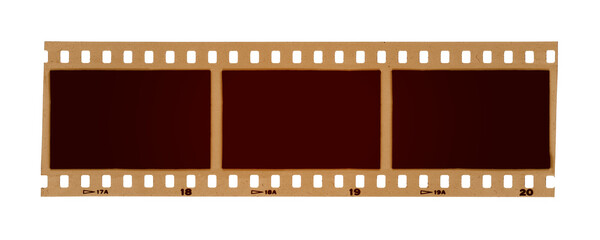 Vintage photo filmstrip isolated on transparent background