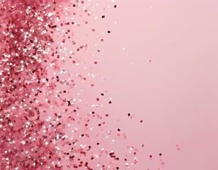 Burst of Pink and Metallic Confetti
