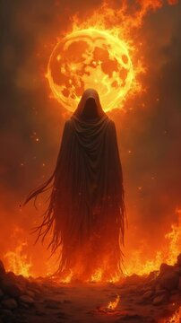 Fire creature, all mortal lives expire, souls go to their doom in flames forever more