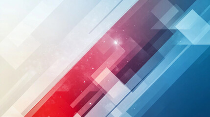 Obraz premium This image features a mosaic of geometric shapes blending red and blue shades, Geometric Shapes, Suitable for those who want to add strictness and modernity to their designs..