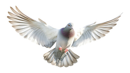 Fototapeta premium dove in flight isolated on white