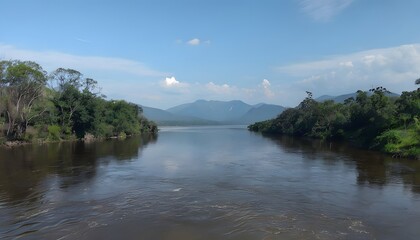 Obraz premium Peaceful Scene of Paraná River