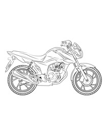 Obraz premium motorcycle on a white background